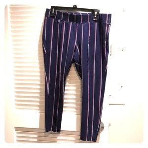 Striped stretchy pants